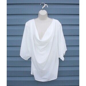 NWOT Womens Flowy Tops CLOUDWALK Beach Office Career Shirt Blouse Size LARGE